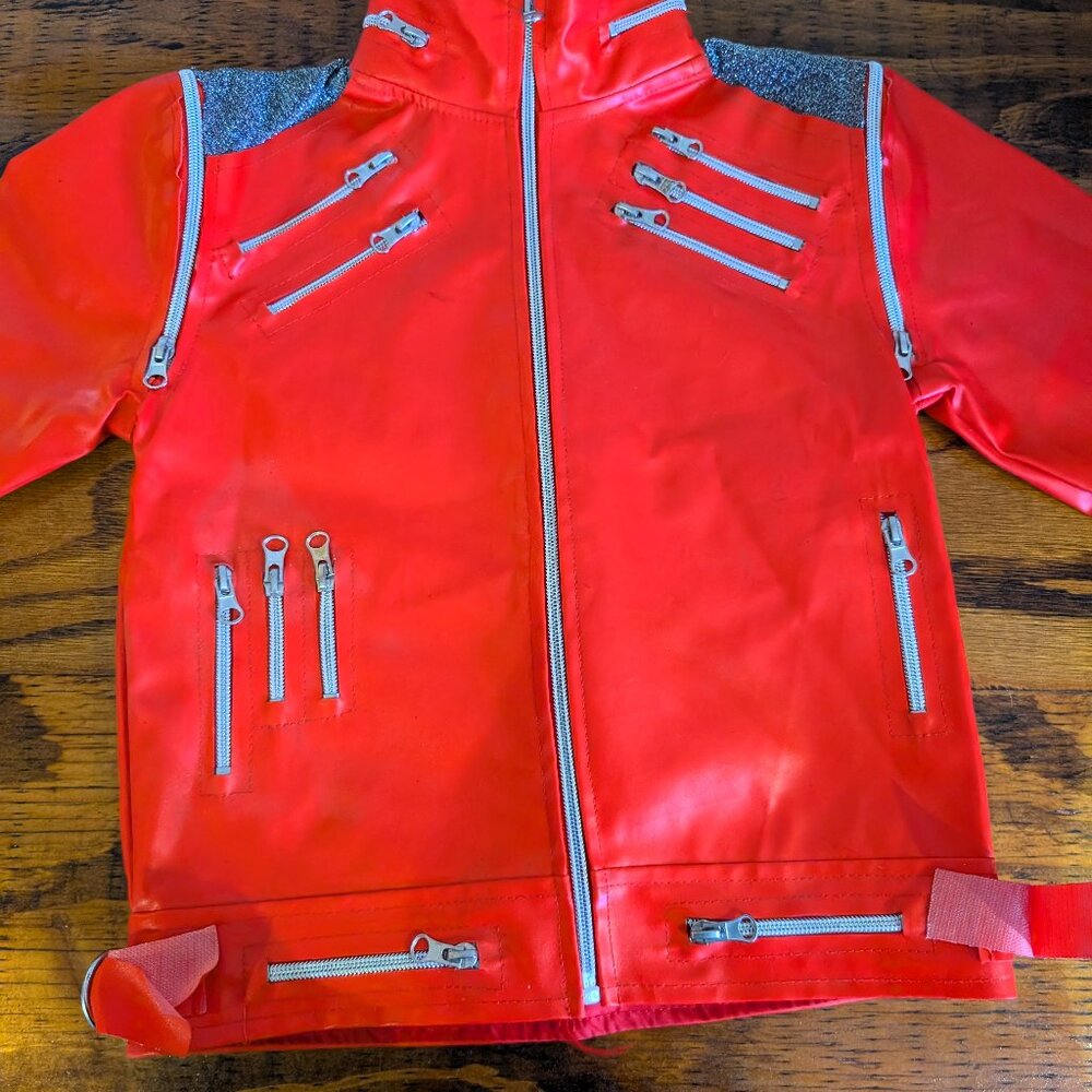 Rubies Michael Jackson Child Deluxe Red Zipper Jacket